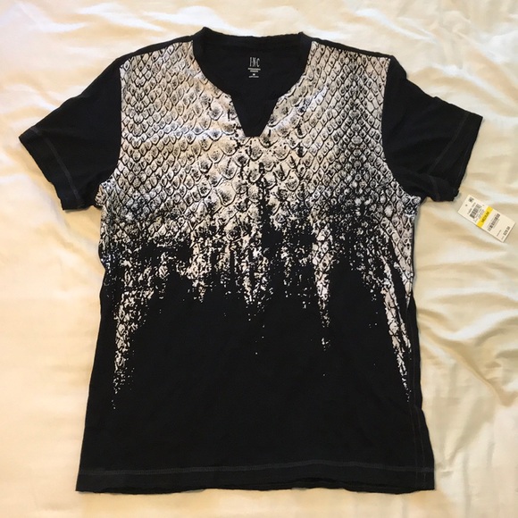 Brand new INC, reptile print v-neck T-Shirt. - Picture 1 of 6